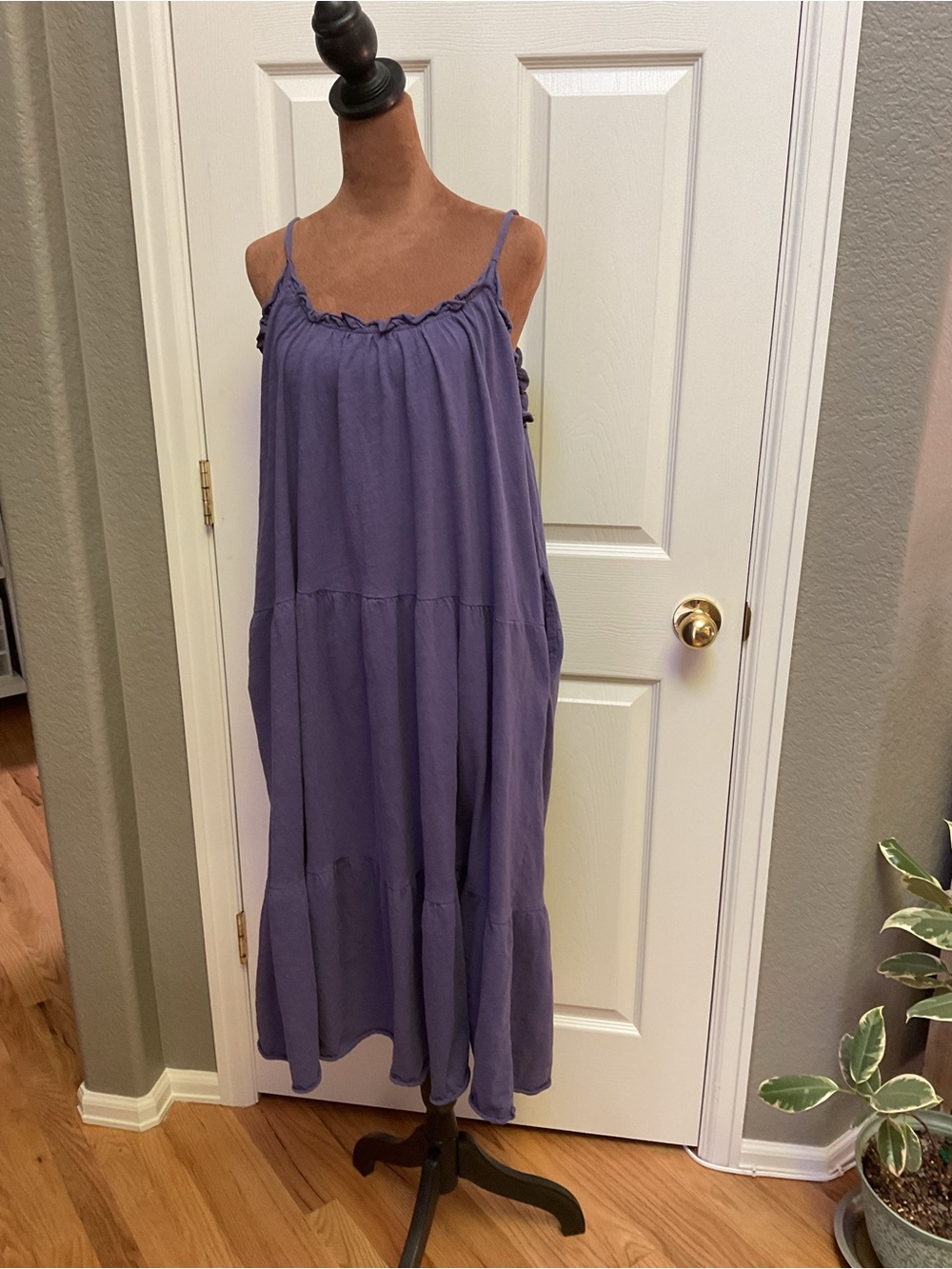 NATURAL LIFE Lavender Purple Tiered Maxi Dress